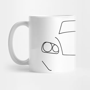 Citroen DS outline graphic (black) Mug